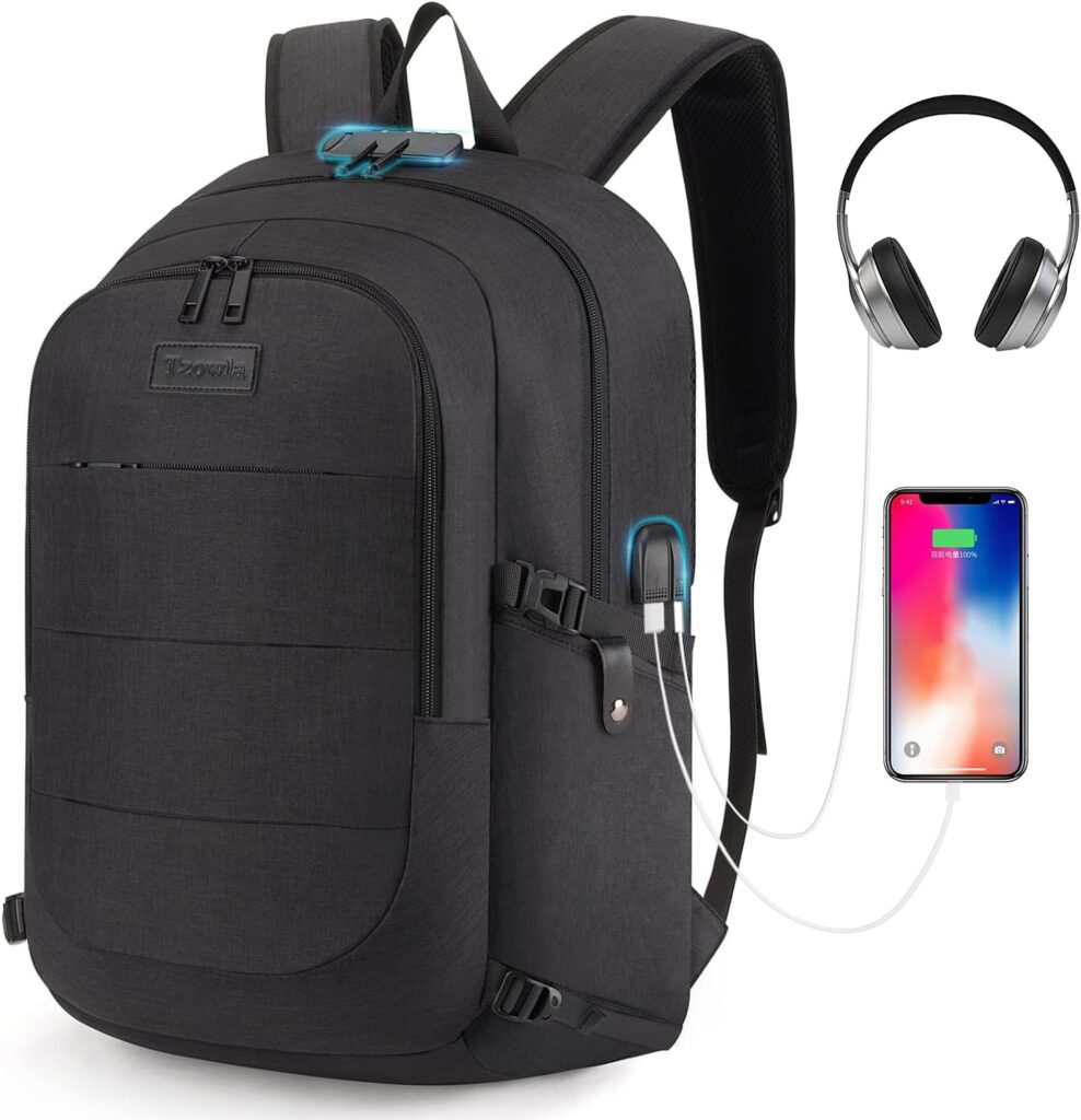 Water-Resistant Anti-Theft Laptop Backpack with USB Port